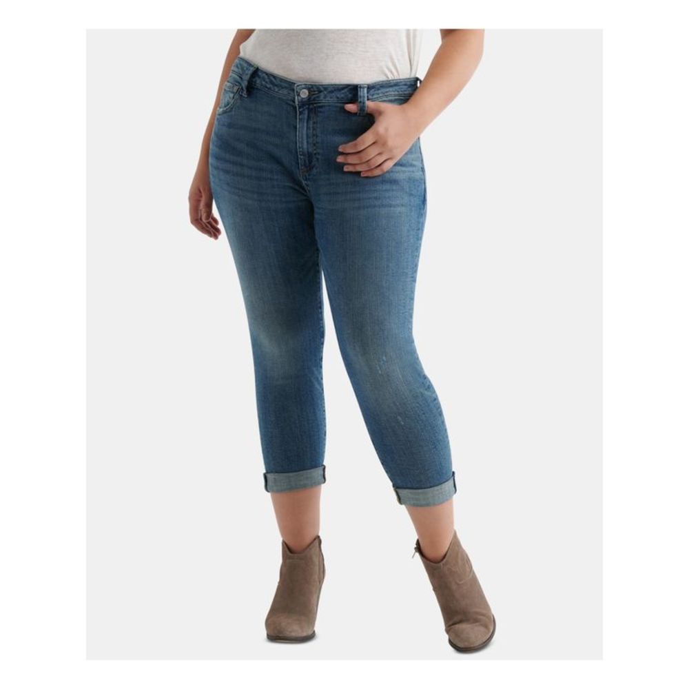 KOBI HALPERIN Womens Blue Pocketed Skinny Jeans Plus 20W